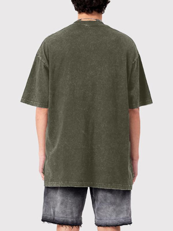 Men's Washed Oversized Short Sleeve Tee-1