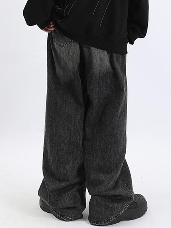 Lockere Jeans mit verwaschenem Ombré-Muster für Herren-1