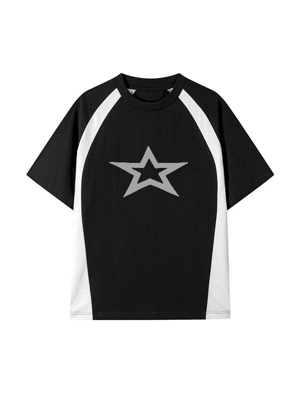 Übergroßes, kurzärmliges Star-T-Shirt für Herren-1