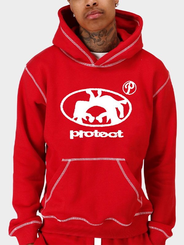 Bedruckter Oversize-Hoodie für Herren-1