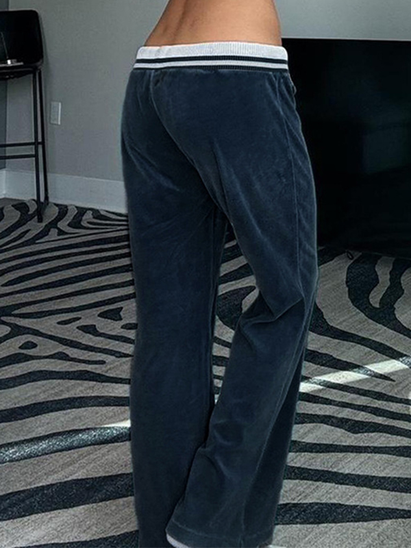 Schlaghose mit Kontraststreifen-2