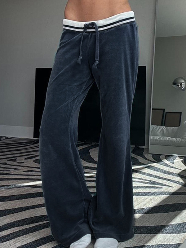 Schlaghose mit Kontraststreifen-1