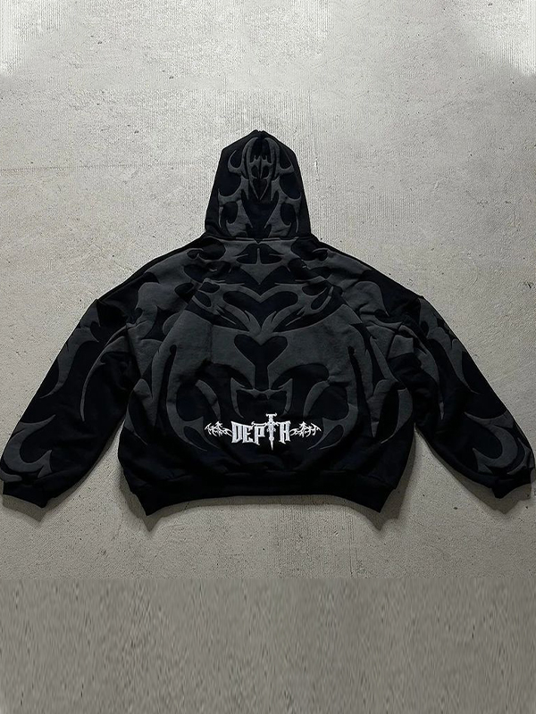 Übergroßer Hoodie mit Grafik für Herren-1