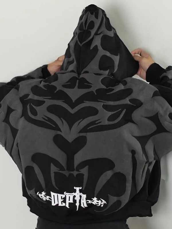 Übergroßer Hoodie mit Grafik für Herren-2
