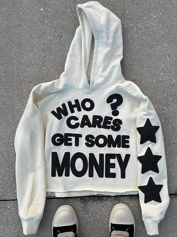 Übergroßer Hoodie mit Schaumdruck für Herren-1