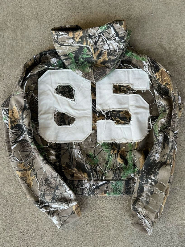 Übergroßer Retro-Hoodie mit Camouflage-Muster für Herren-4