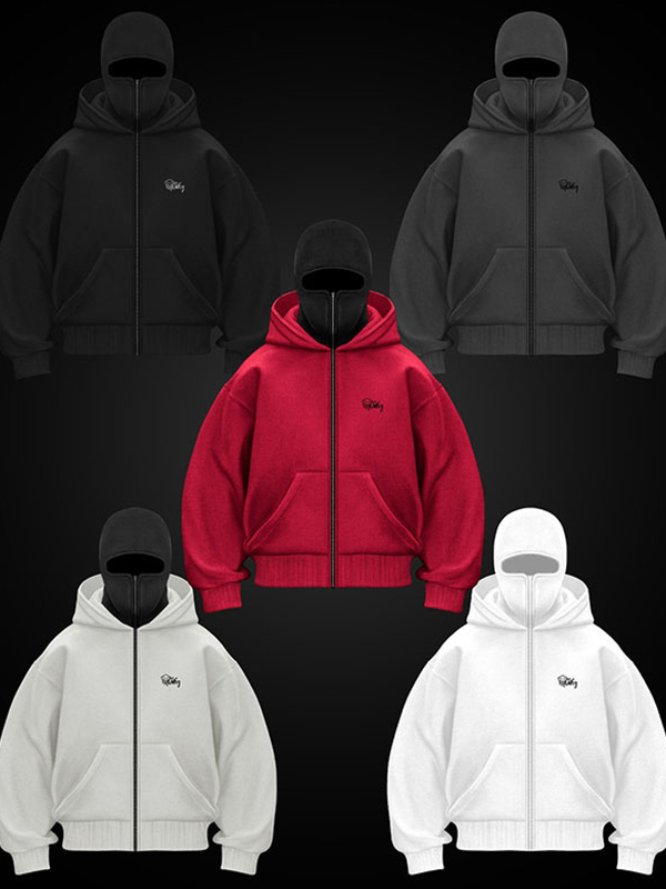 Übergroßer Street Double Hat-Hoodie für Herren-2
