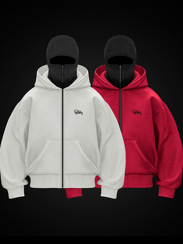 Übergroßer Street Double Hat-Hoodie für Herren-1