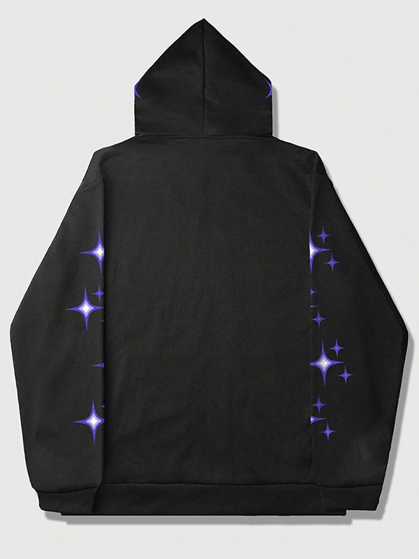 Übergroßer Hoodie mit Sternen-Print-1