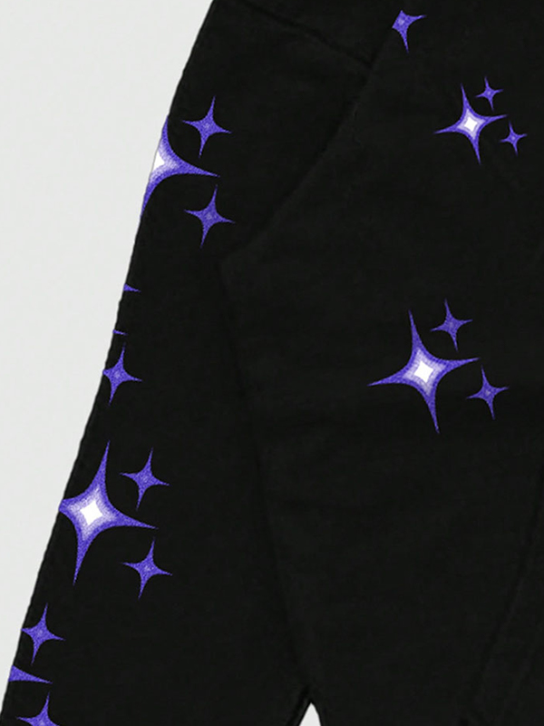 Übergroßer Hoodie mit Sternen-Print-3