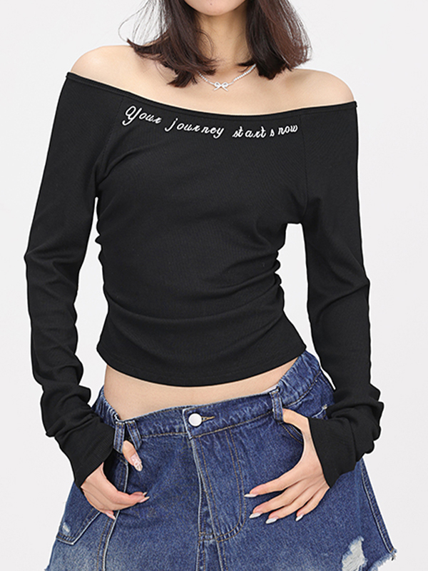 Langärmliges T-Shirt mit Trägern und rückenfreiem-3