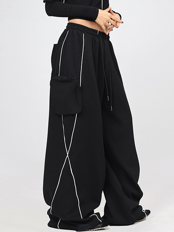 Jogginghose mit asymmetrischen Nähten-1