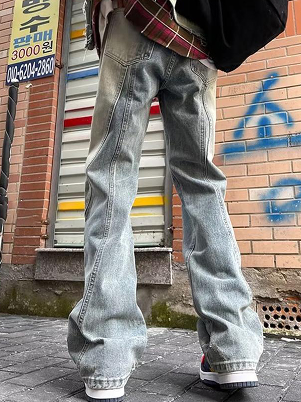 Herren-Jeans mit geradem Bein und Retro-Farbverlauf-1