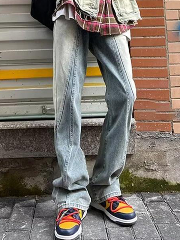 Herren-Jeans mit geradem Bein und Retro-Farbverlauf-3