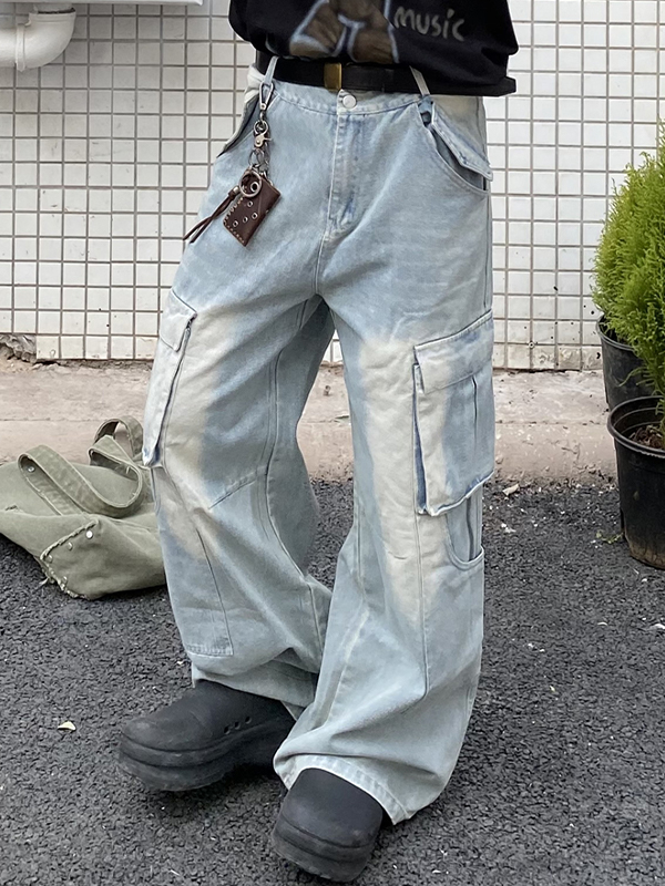Cargo-Jeans mit mehreren Taschen für Herren-3