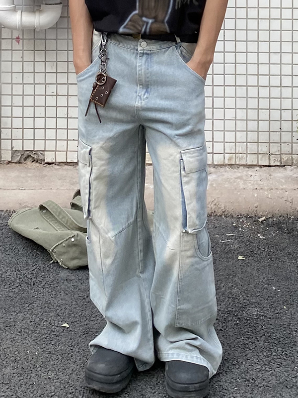 Cargo-Jeans mit mehreren Taschen für Herren-1