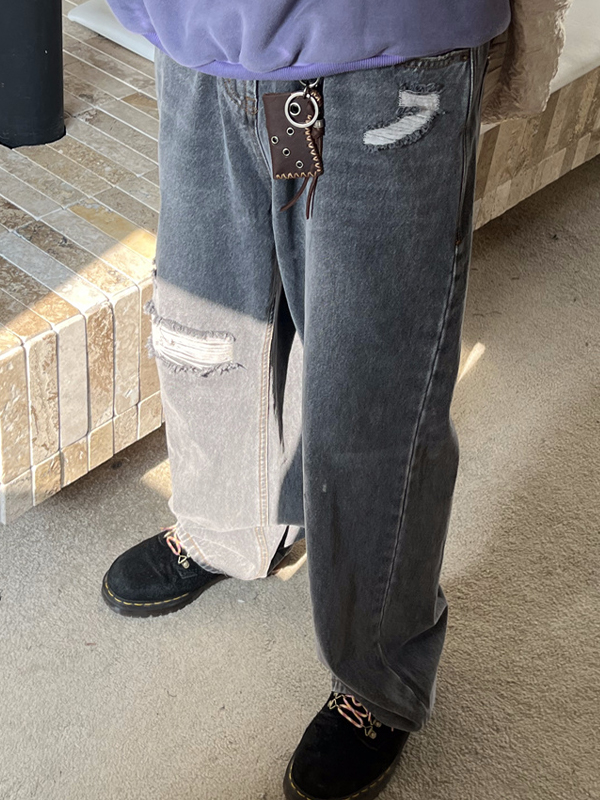 Zerrissene, lockere Jeans für Herren-4