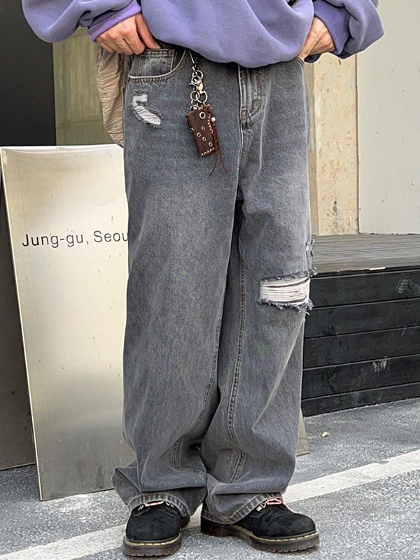 Zerrissene, lockere Jeans für Herren-1