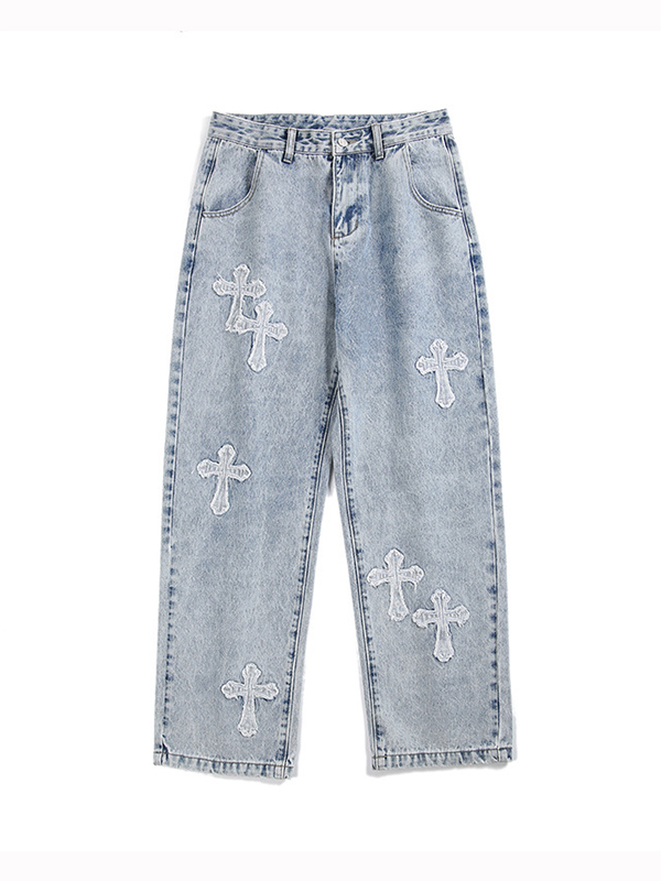 Jeans mit geradem Bein und überkreuztem Bein für Herren-4