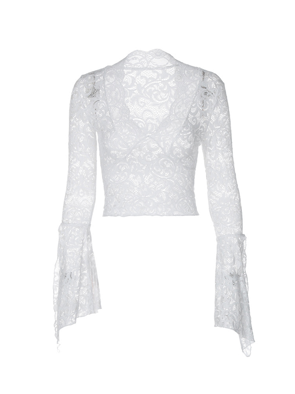 Langarm-T-Shirt mit Spitze-3