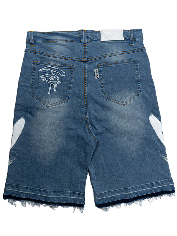 Shorts mit geometrischem Alphabet-Print für Herren-2