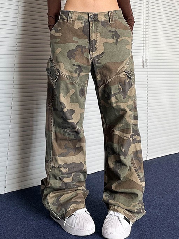 Cargohose mit Camouflage-Print-3