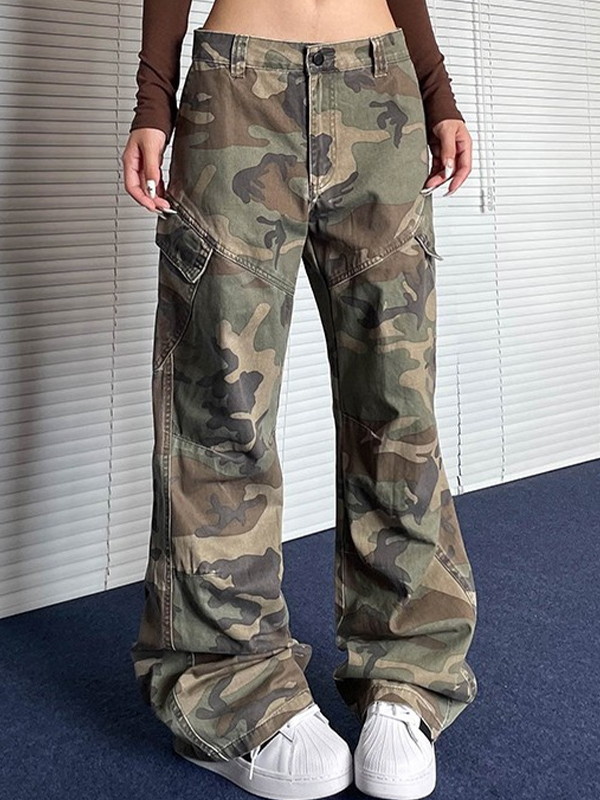 Cargohose mit Camouflage-Print-1