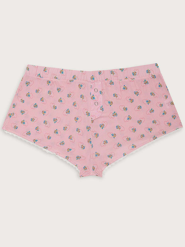 Shorts aus bedruckter Spitze-3