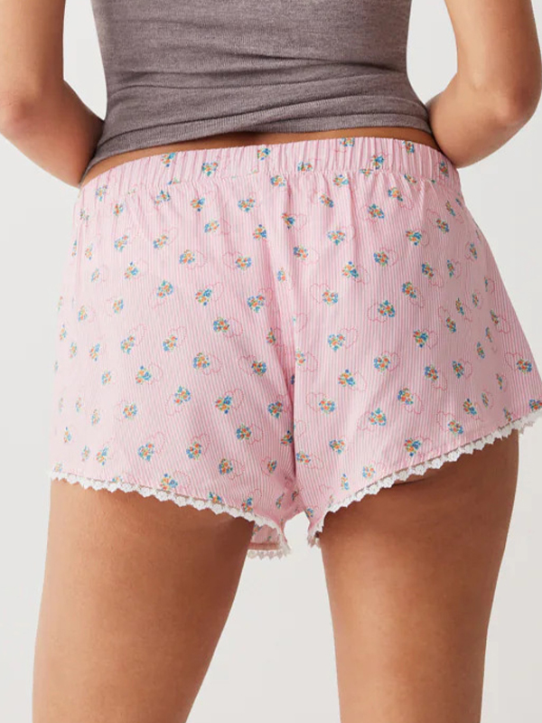Shorts aus bedruckter Spitze-1