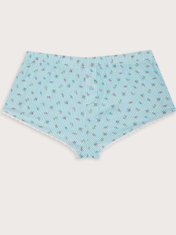 Shorts aus bedruckter Spitze-3