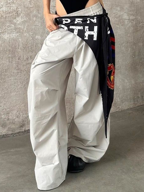 Street-Hose mit weitem Bein-2