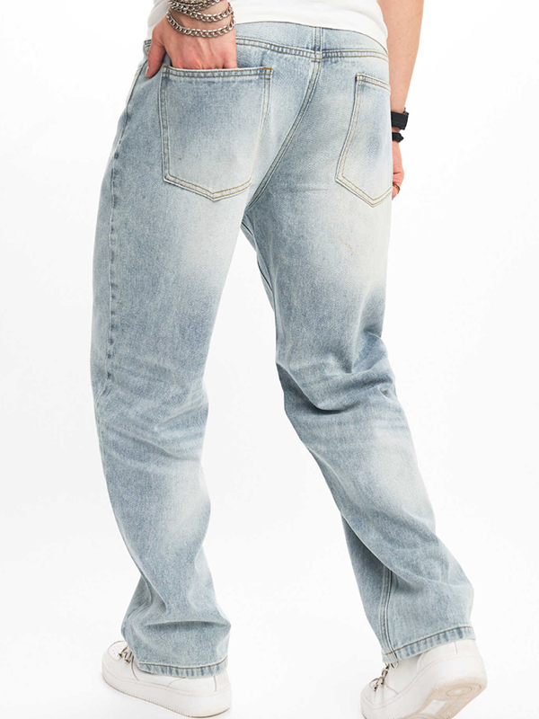 Solide Street Loose Jeans für Herren-2