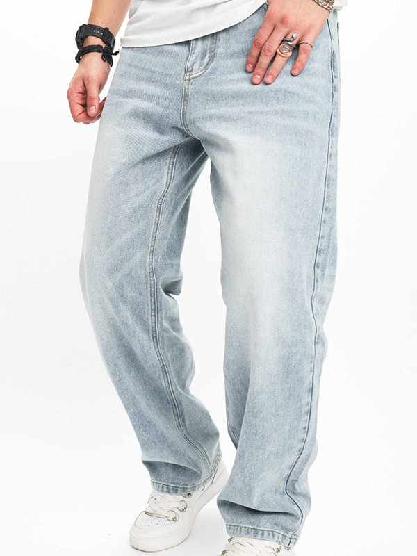 Solide Street Loose Jeans für Herren-3