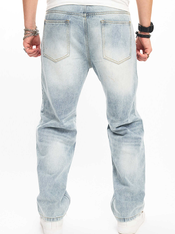 Solide Street Loose Jeans für Herren-1