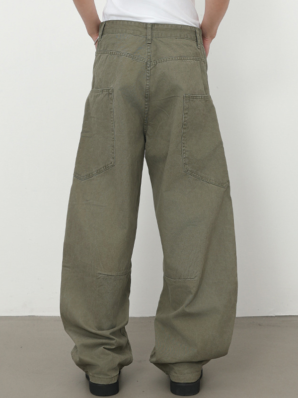 Herren Jeans mit Taschen und lockerer Passform-1