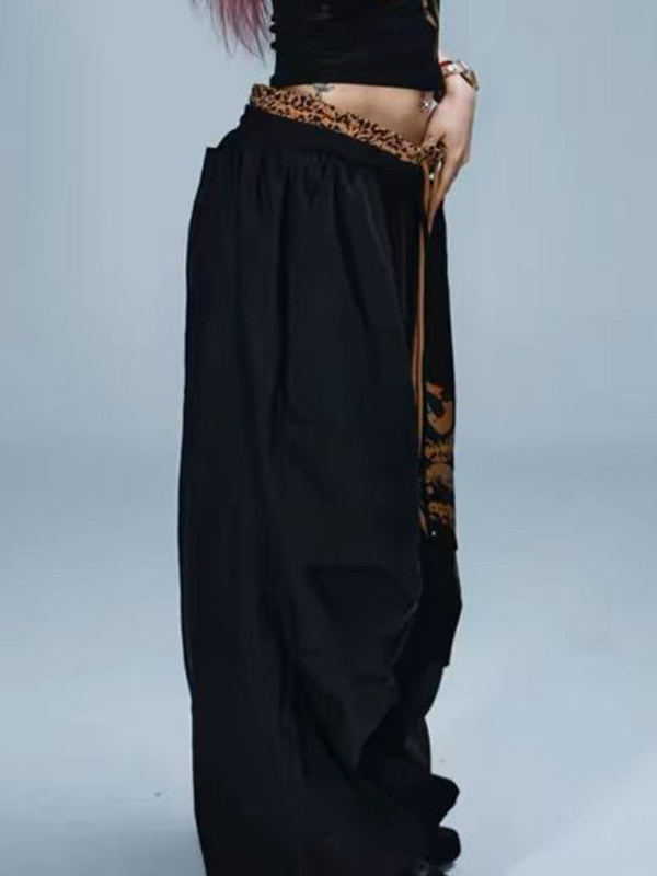 Hose mit weitem Bein und Drachen-Print-3