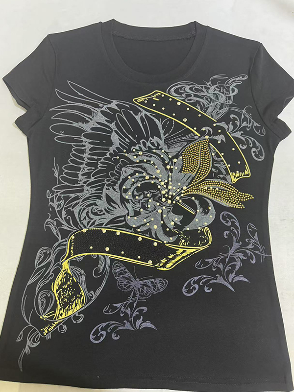 Kurzarm-T-Shirt mit Vintage-Print-3
