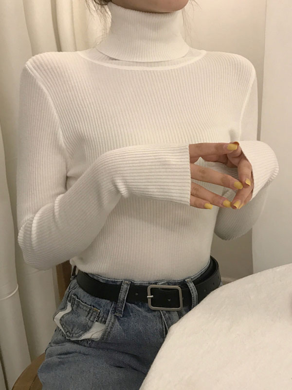 Strickpullover mit Stehkragen-2