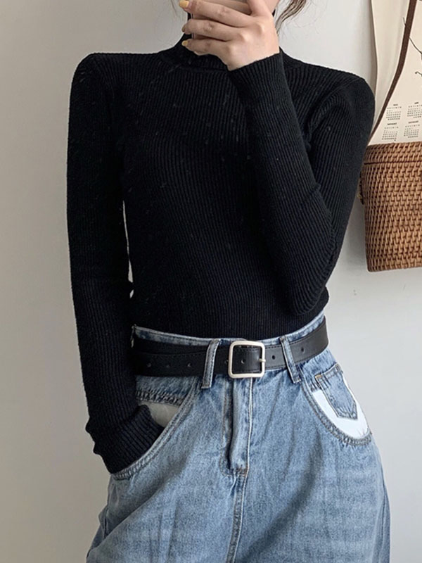 Strickpullover mit Stehkragen-2