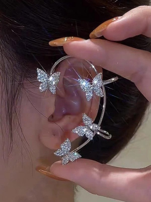 1 Paar Strass-Schmetterlings-Ohrmanschetten-2