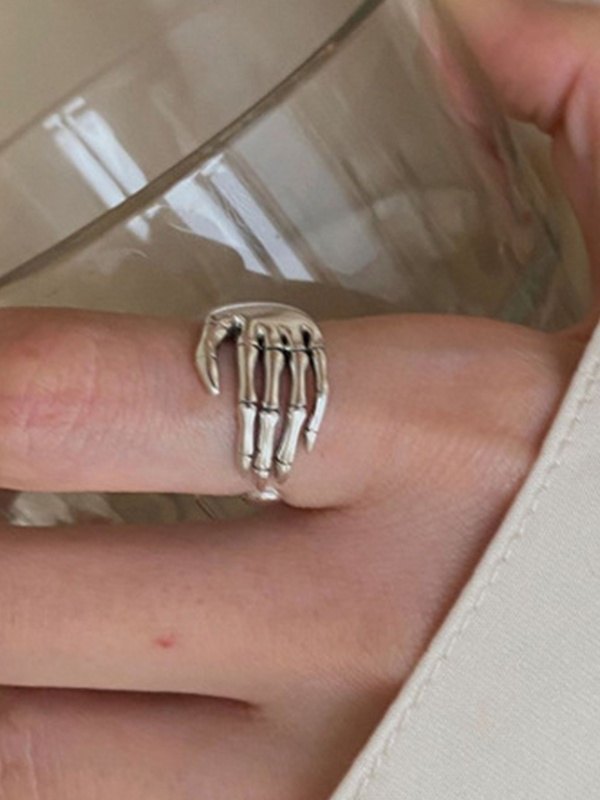 Skeleton Hand Design Manschettenring-6