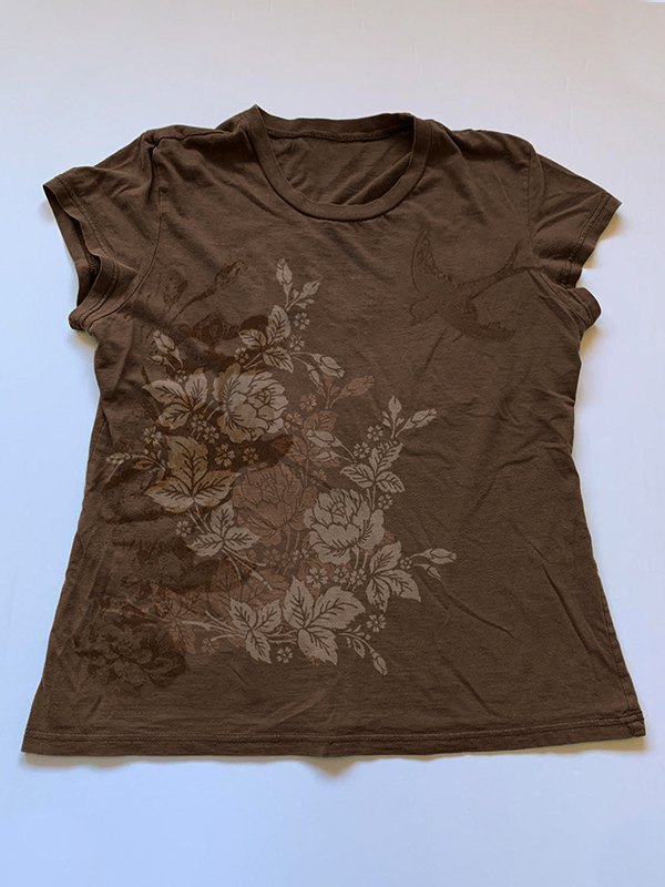 Emmiol Vintage Antikes bedrucktes T-Shirt-1