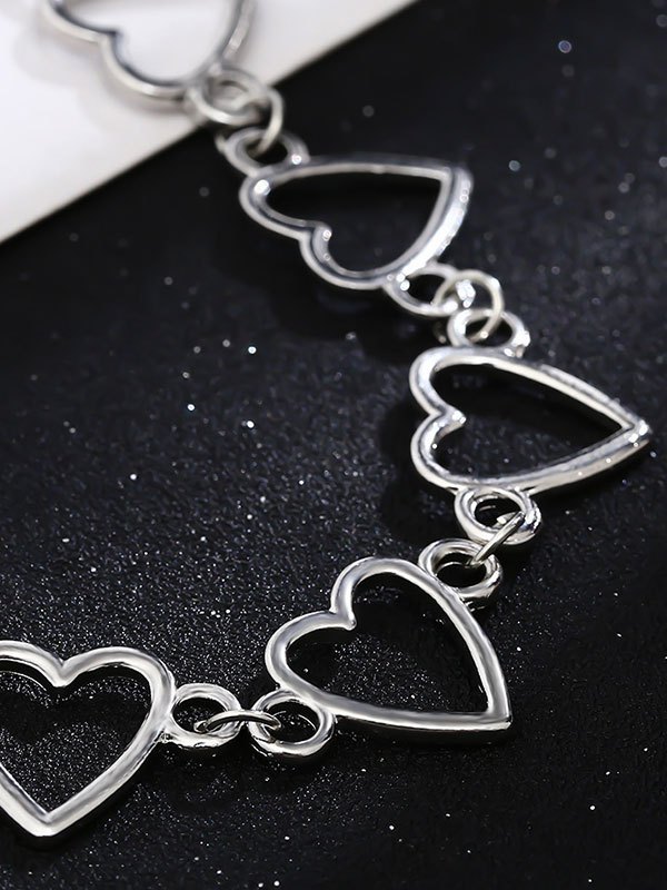 Aushöhlen Herz-Anhänger-Halskette-3