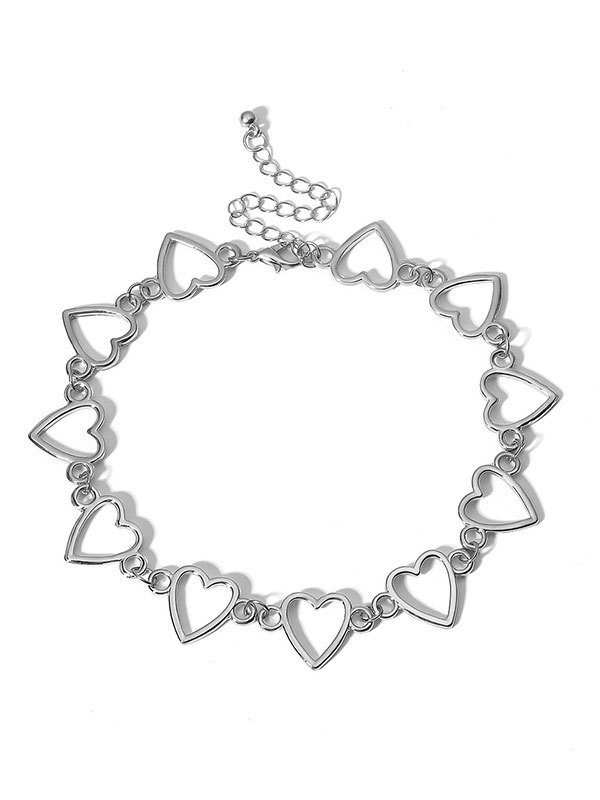 Aushöhlen Herz-Anhänger-Halskette-7