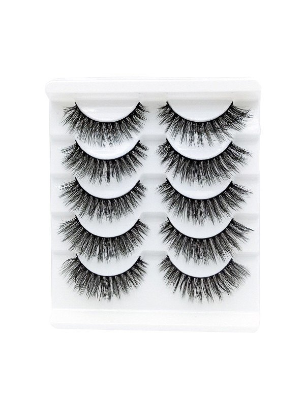 5 Paar dicke natürliche falsche Wimpern-3