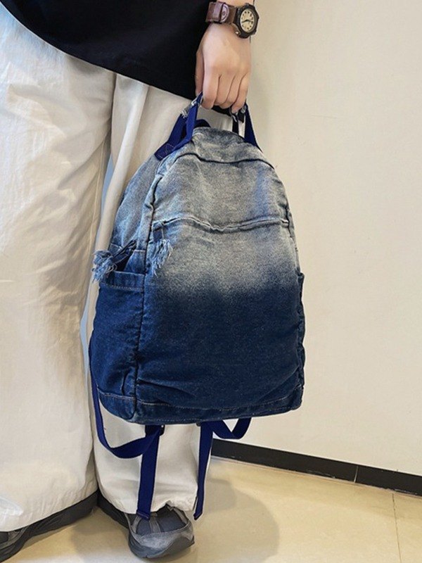 Denim-Rucksack mit Farbverlauf in Vintage-Waschung-2
