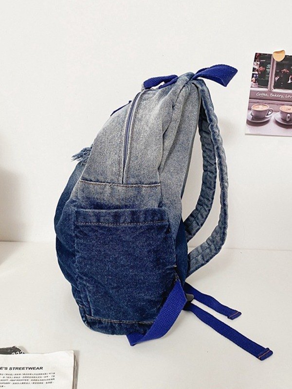 Denim-Rucksack mit Farbverlauf in Vintage-Waschung-5