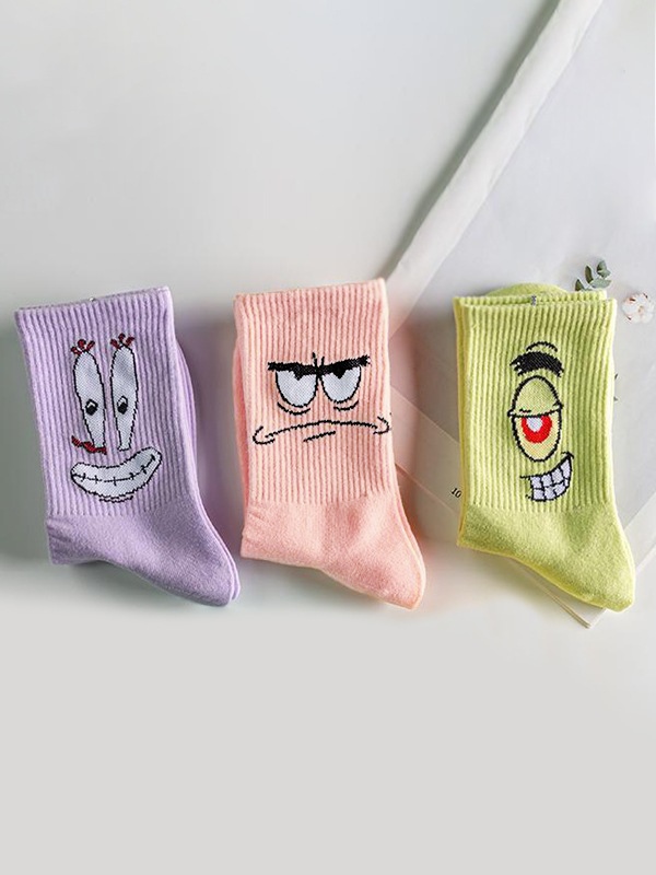 Niedliche Cartoon-Muster-Crew-Socken-1