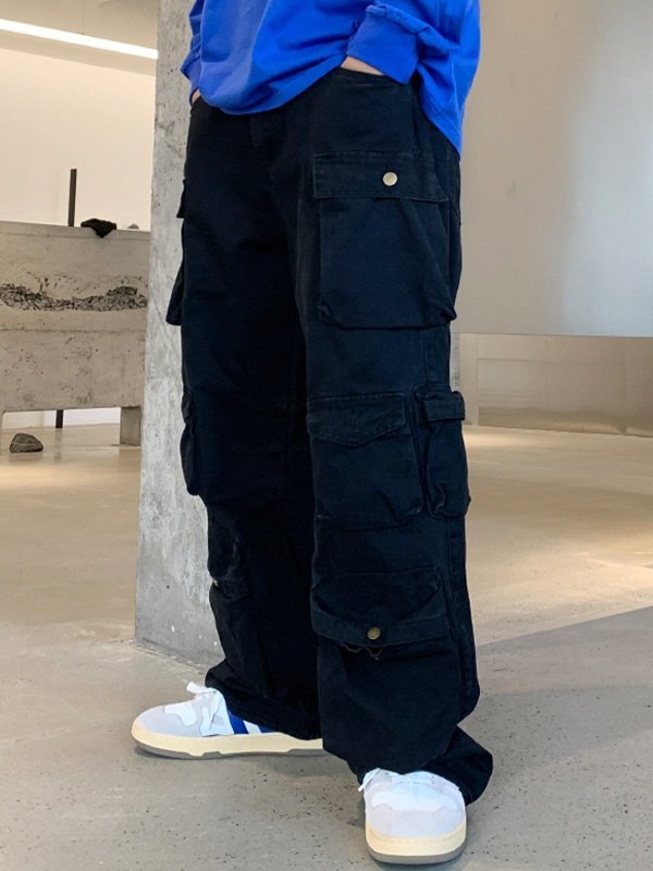 Lose Cargohose mit mehreren Taschen für Herren-1