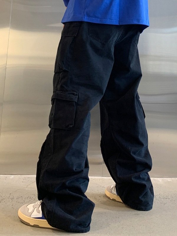 Lose Cargohose mit mehreren Taschen für Herren-4